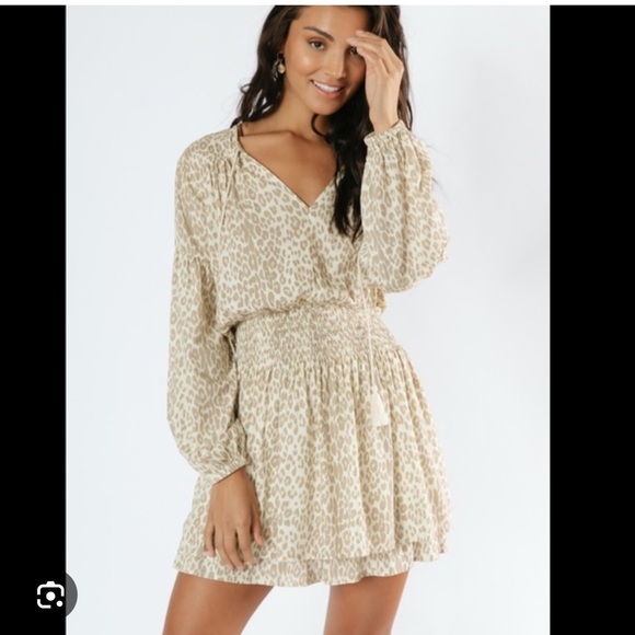 NWT Girl in the Sun Lush Life Leopard Print Mini Dress women size Medium - Picture 4 of 11